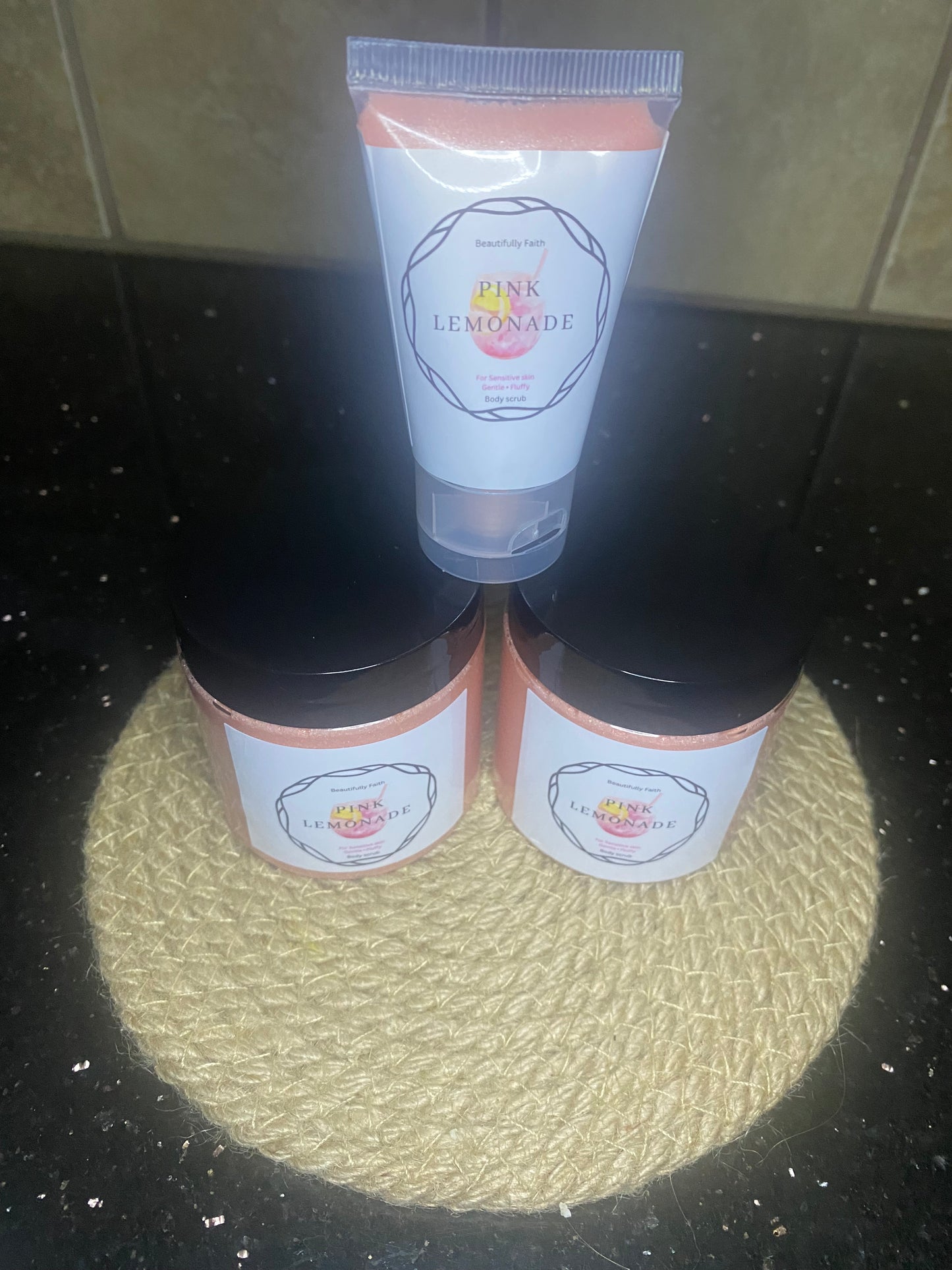 Fluffy Whipped Sugar Scrub – LIGHT Exfoliation + Shimmer 4oz/1oz/8oz