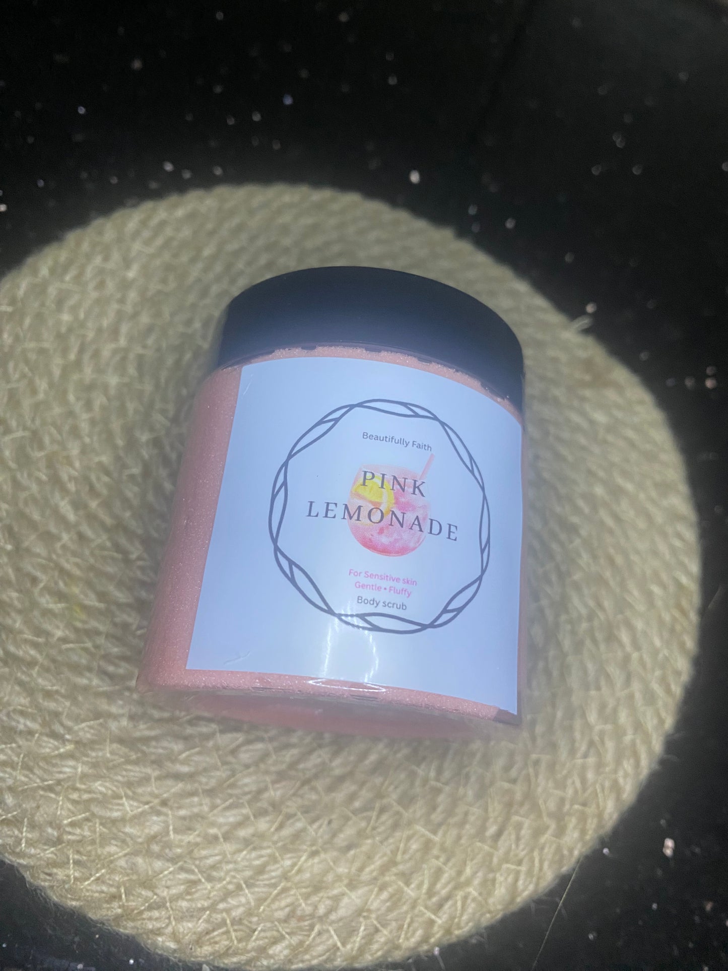 Fluffy Whipped Sugar Scrub – LIGHT Exfoliation + Shimmer 4oz/1oz/8oz
