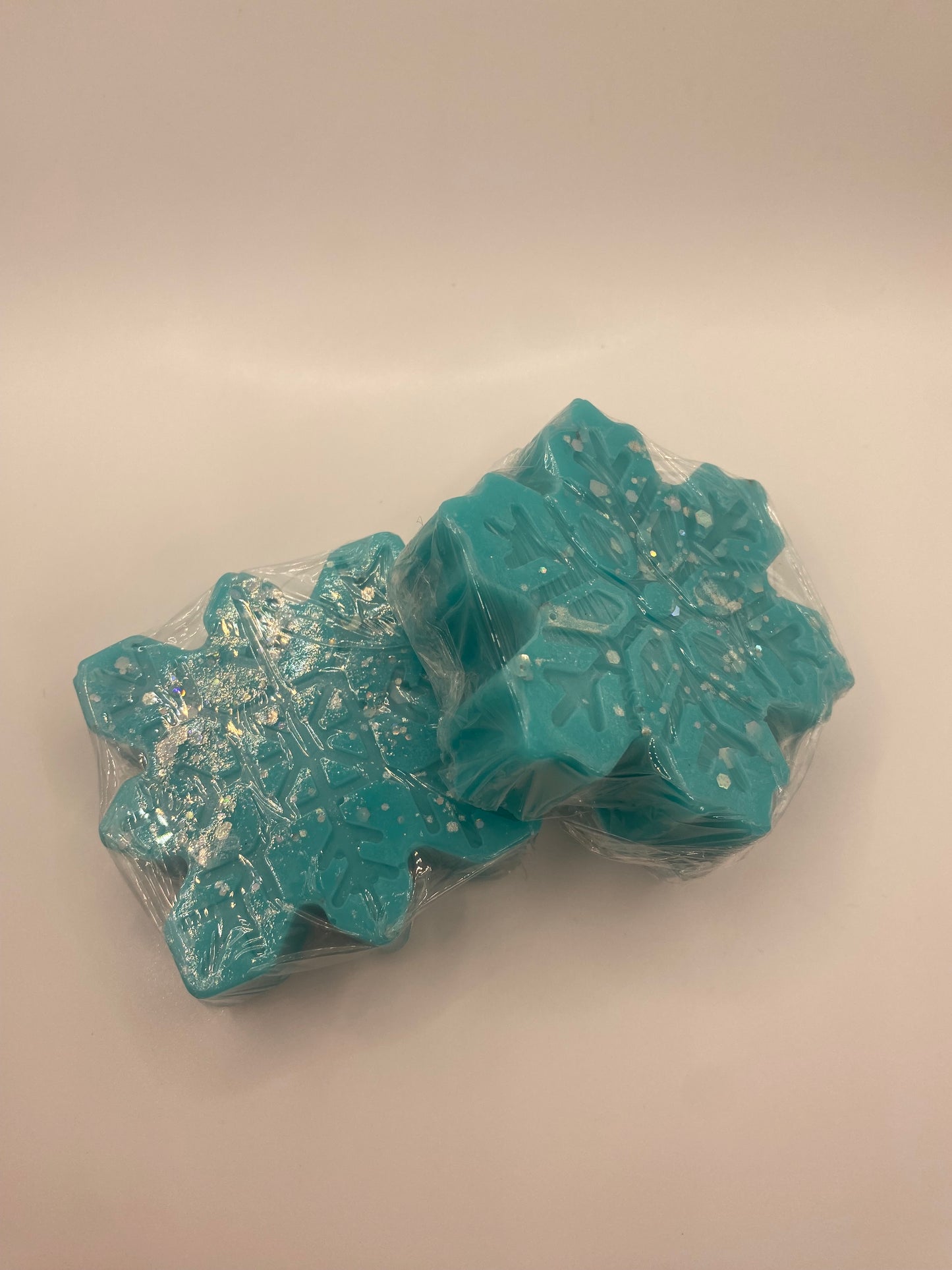 Snow flake glitter soap