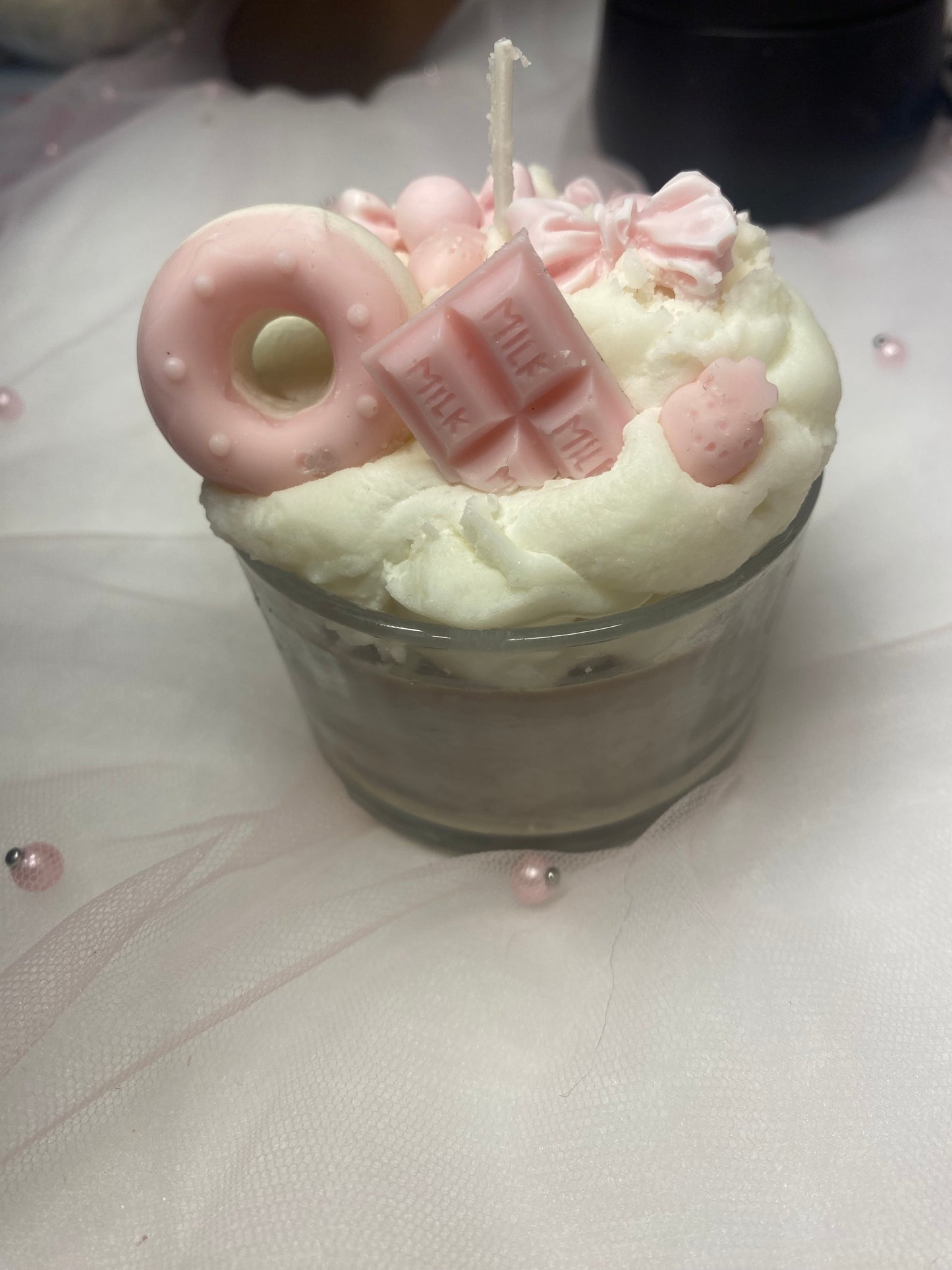 Dessert candle with candies 🍭 4oz
