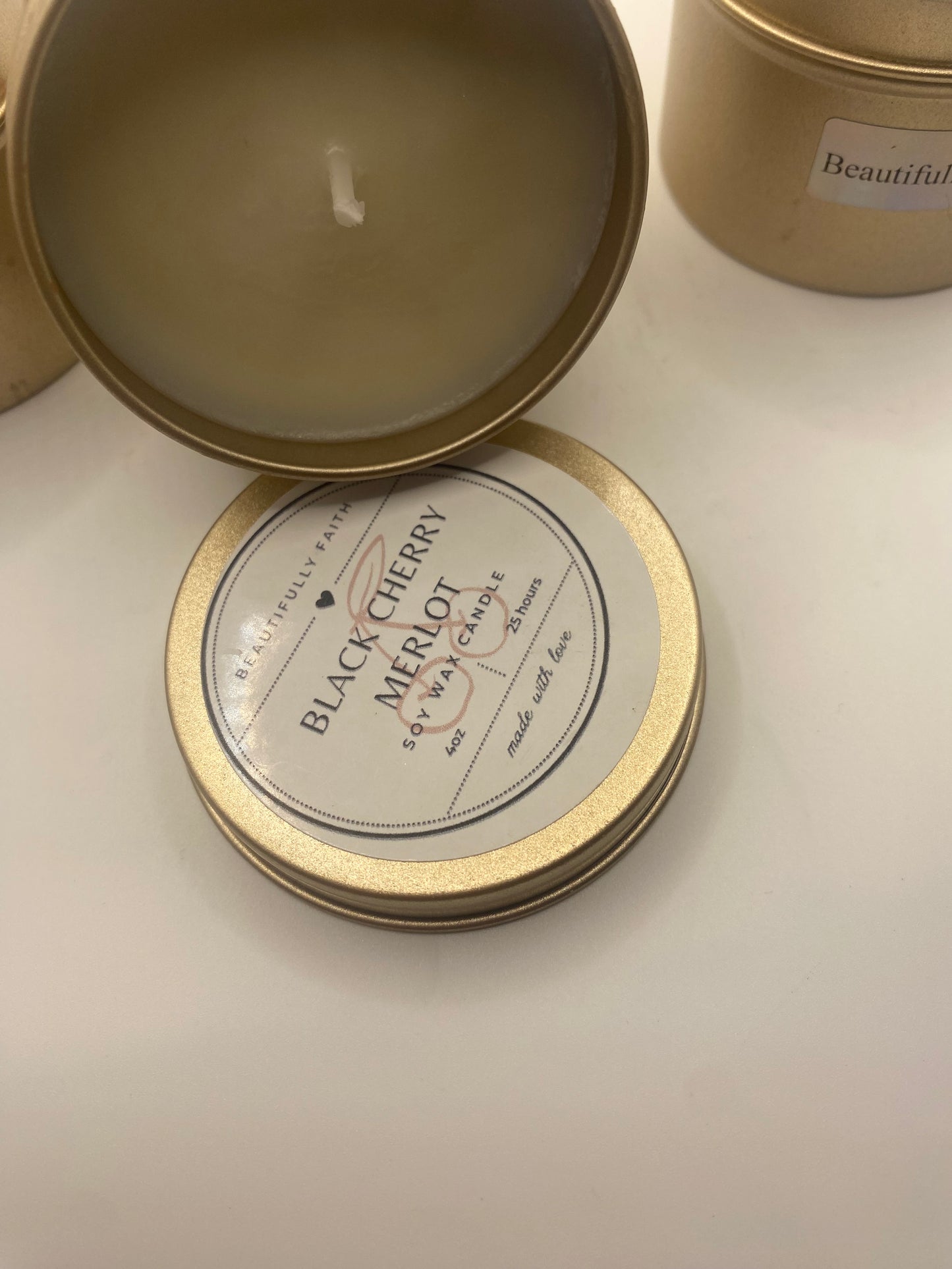 Black cherry merlot 4oz strong scented candle SOY WAX