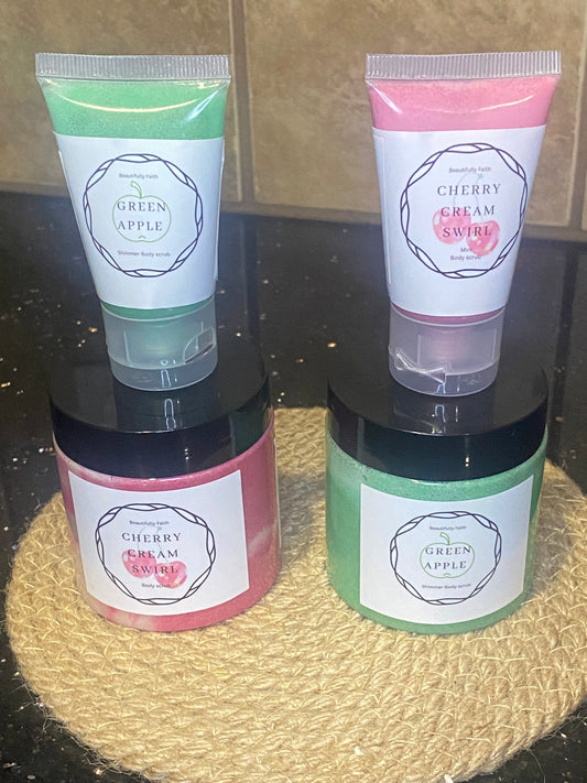 ✨ Whipped Body Scrub Bundle – 4oz Jar + 1oz Travel Size