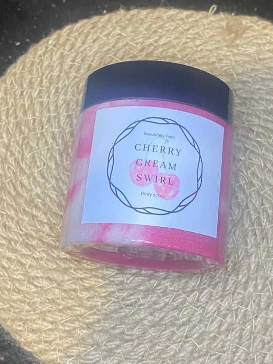🍒 Cherry Cream Swirl Whipped Body Scrub – 4oz/8oz Jar