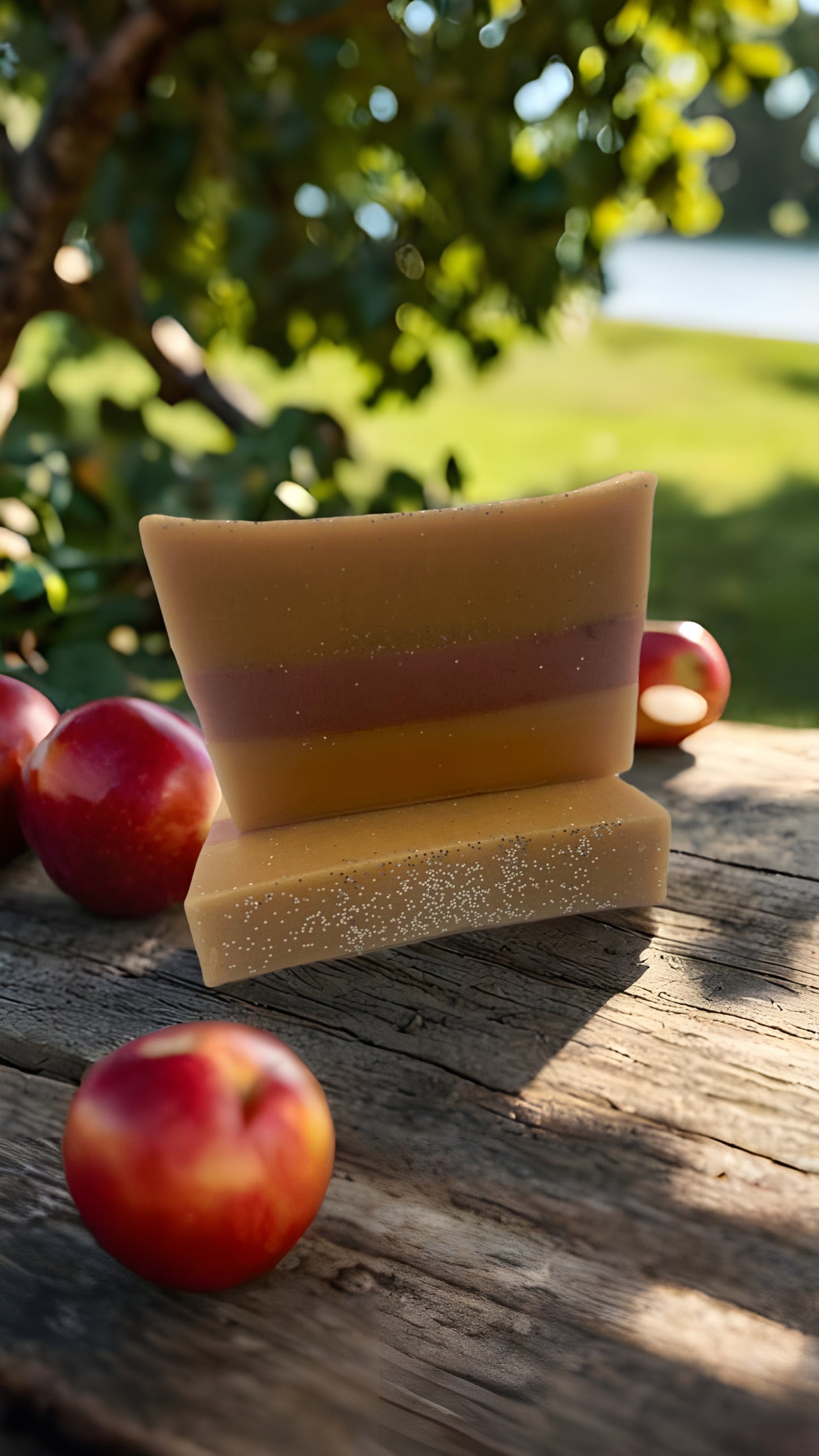 Layered Apple scented shea butter soap