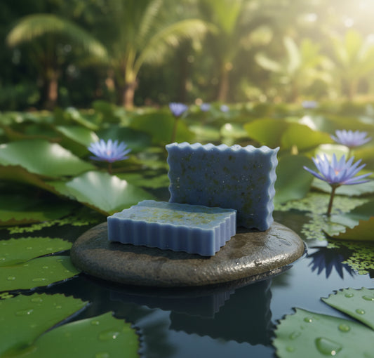 Blue lotus & dried flowers shea butter soap