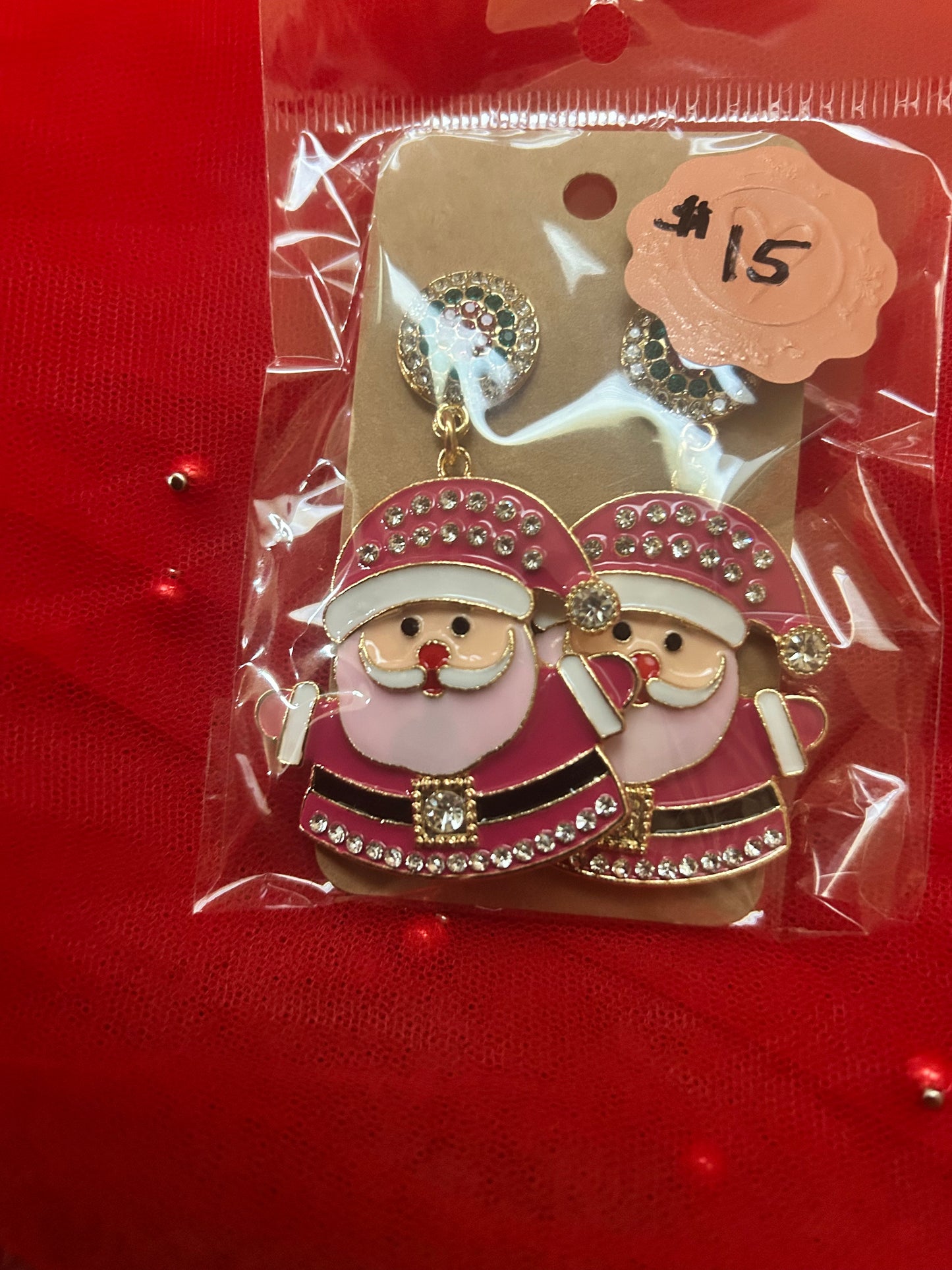 Santa earrings