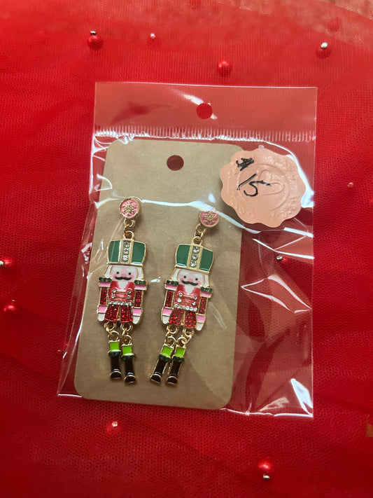 Red Nutcracker Earrings