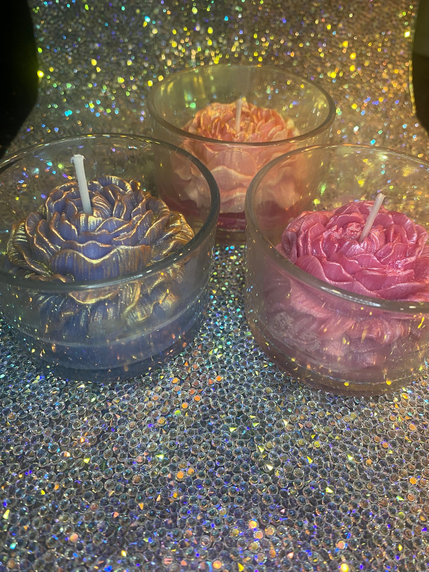 4oz Rose Flower Candles
