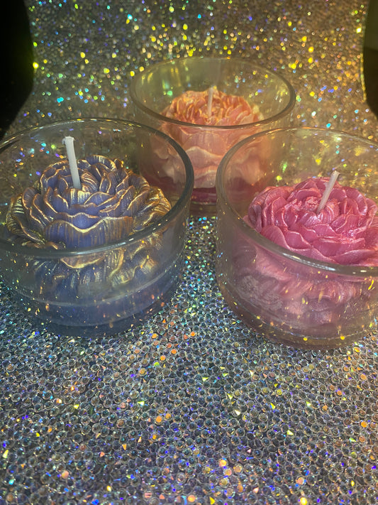 4oz Rose Flower Candles