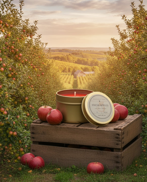 Fresh Apples 4oz Strong scented candle SOY WAX
