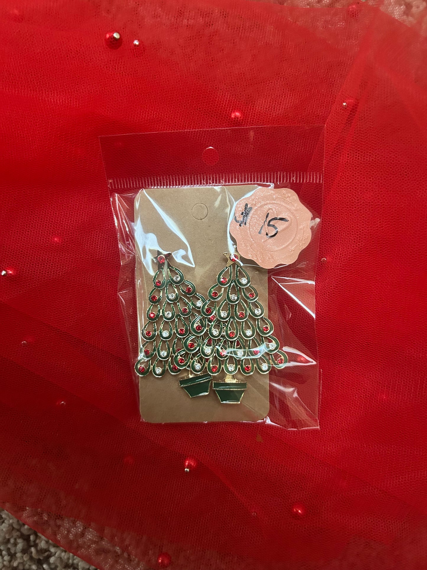 Christmas tree earrings