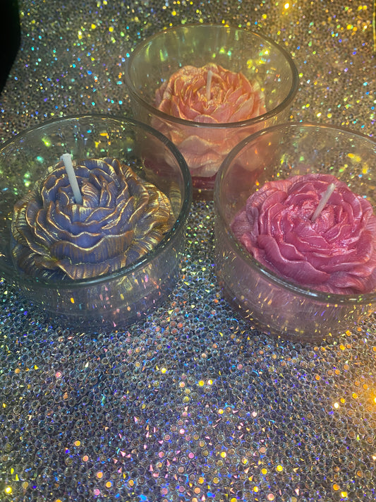 4oz Rose Flower Candles