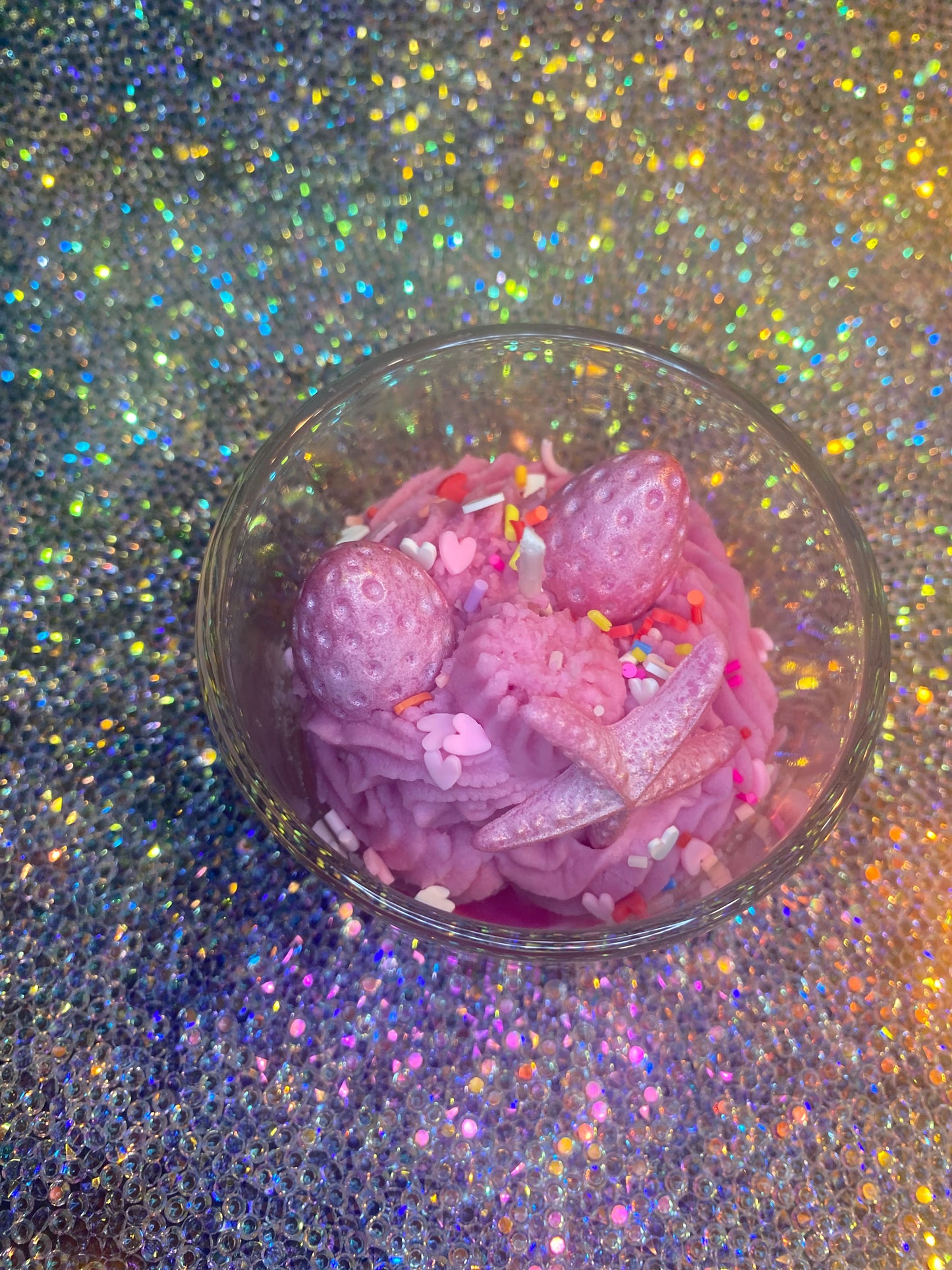 Strawberry Beach Cupcake Candle